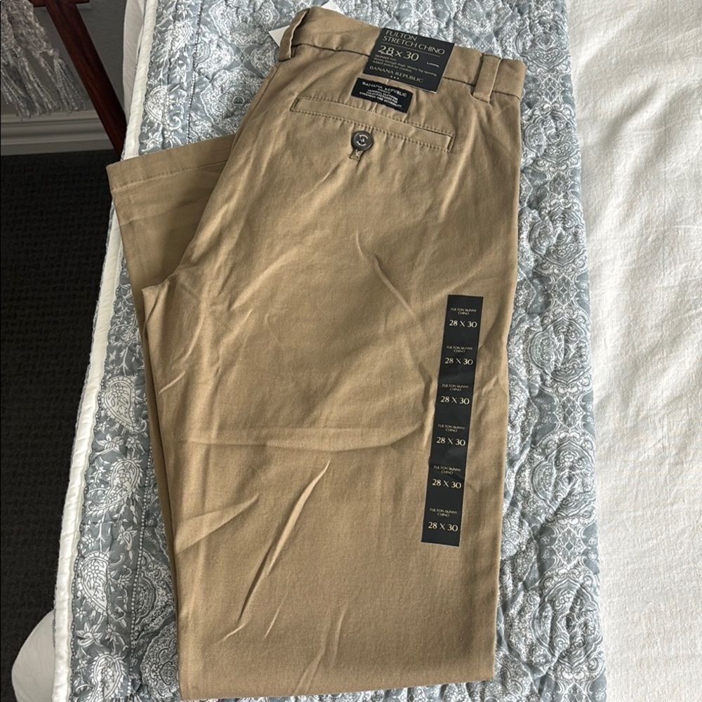 NWT Banana Republic Fulton Stretch Chino 28x30 - Picture 4 of 7